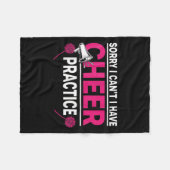 Sorry I Can't I Have Cheer Practice Cheerleader Ch Fleecedecke (Vorderseite (Horizontal))