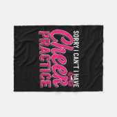 Sorry I Can't I Have Cheer Practice Cheerleader Ch Fleecedecke (Vorderseite (Horizontal))