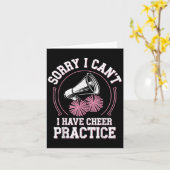 Sorry I Can't I Have Cheer Practice Cheerleader Ch Karte (Gelbe Blume)