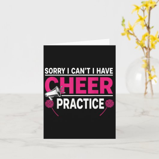 Sorry I Can't I Have Cheer Practice Cheerleader Ch Karte (Gelbe Blume)