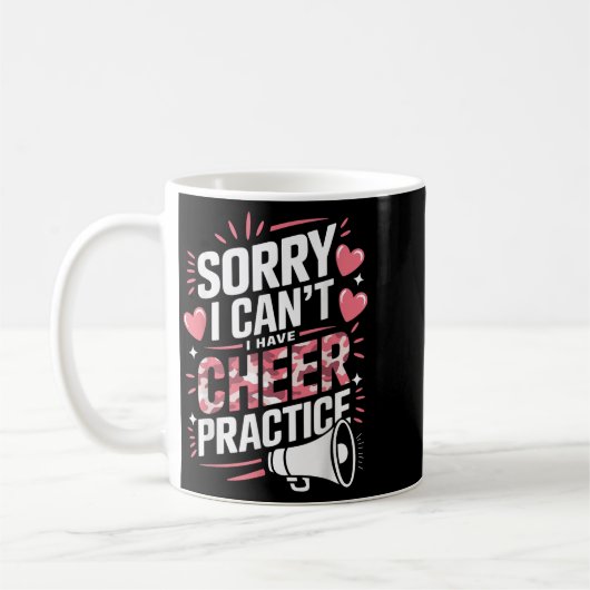 Sorry I Can't I Have Cheer Practice Cheerleader Kaffeetasse (Links)