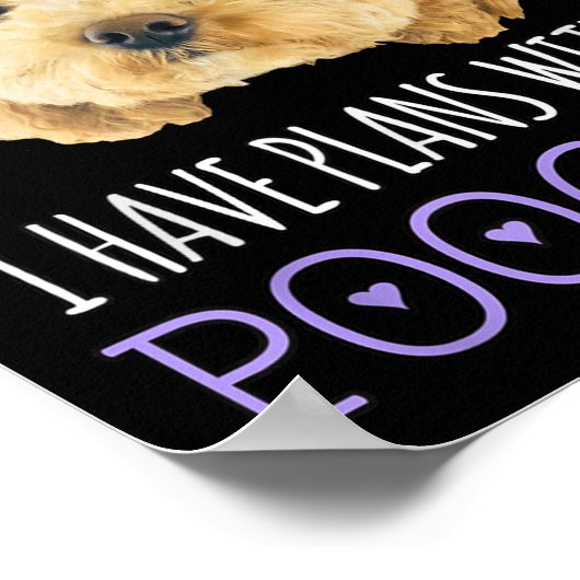 Sorry I Can't I Have Plans Bichon Odle Ochon Puppy Poster (Ecke)