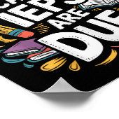 Sorry I Can't Ieps Are Due Cute Elementary Teacher Poster (Ecke)