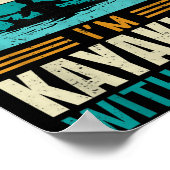 Sorry I Can't I'm Kayaking With My Dog Funny Vinta Poster (Ecke)