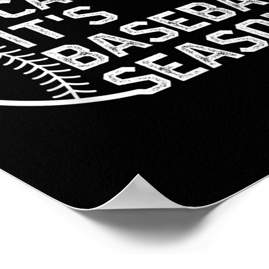 Sorry I Can't It's Baseball Season Funny Softball  Poster (Ecke)