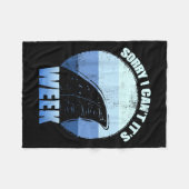 Sorry I Can't It's Week Funny Shark Gift Fleecedecke (Vorderseite (Horizontal))