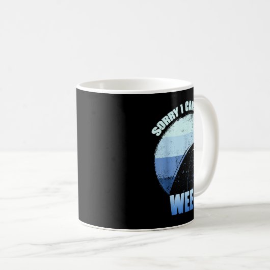 Sorry I Can't It's Week Funny Shark Gift Kaffeetasse (VorderseiteRechts)