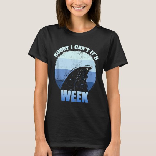 Sorry I Can't It's Week Funny Shark Gift Tank Top (Vorderseite)