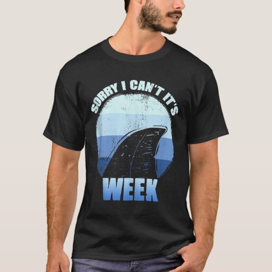 Sorry I Can't It's Week Funny Shark Gift Tank Top  (Vorderseite)