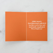 Sorry I Ghosted Apology (Woman to Man) Karte (Innenseite)