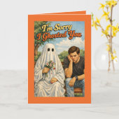 Sorry I Ghosted Apology (Woman to Man) Karte (Gelbe Blume)