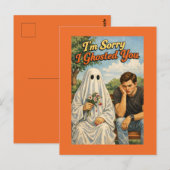 Sorry I Ghosted Apology (Woman to Man) Postkarte (Vorne/Hinten)