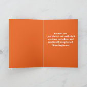 Sorry I Ghosted You Funny Apology Card-Personalize Karte (Innenseite)