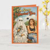 Sorry I Ghosted You Funny Apology Card-Personalize Karte (Gelbe Blume)
