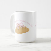 Sorry I’m Late I Needed a Sweet Treat Cute Girly Kaffeetasse (Vorderseite Links)