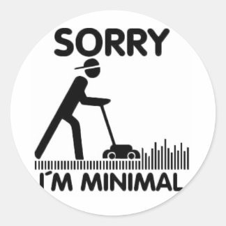 Sorry  i´m minimal runder aufkleber