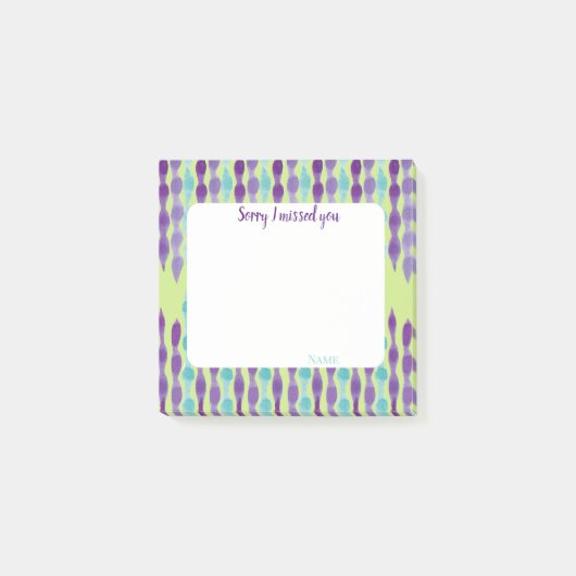 Sorry I missed you customize texts Post-it Klebezettel (Vorderseite)