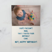 SORRY, I TASTED BIRTHDAY CARD DANKESKARTE (Innenseite)