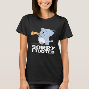 Sorry I Tooot Funny Trumpet Cat Band Music Joke P T-Shirt