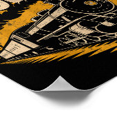 Sorry I Tooted Locomotive Train Lovers Railroad Co Poster (Ecke)