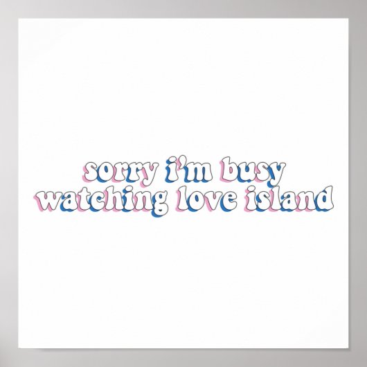 Sorry Ich beschäftige mich mit der Beobachtung von Poster (Vorne)