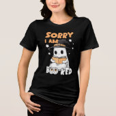 Sorry, ich bin Bookworm Halloween Ghost Boo Pun ge Tri-Blend Shirt (Vorderseite)
