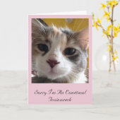 Sorry, ich bin eine Emotional Trainwreck Grußkarte Karte (Gelbe Blume)