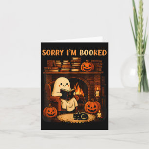 Sorry, ich bin gebucht Ghost Reading Book Lover Sc Karte