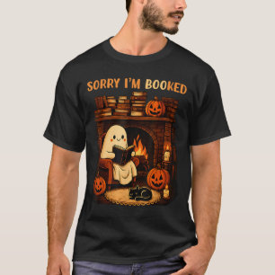 Sorry, ich bin gebucht Ghost Reading Book Lover Sc T-Shirt