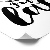 Sorry, ich bin Latte Funny Coffee Lover Puns Poster (Ecke)