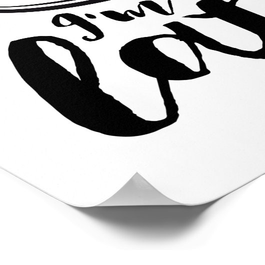 Sorry, ich bin Latte Funny Coffee Lover Puns Poster (Ecke)