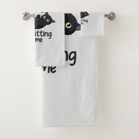 Sorry, ich bin spät - Cat Rules! Badhandtuch Set (Insitu)