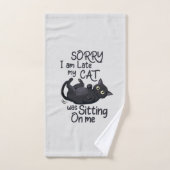 Sorry, ich bin spät - Cat Rules! Badhandtuch Set (Handtuch)