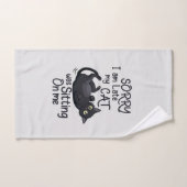 Sorry, ich bin spät - Cat Rules! Badhandtuch Set (Handtuch)