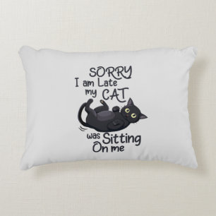 Sorry, ich bin spät - Cat Rules! Dekokissen
