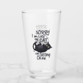 Sorry, ich bin spät - Cat Rules! Glas (Rückseite)