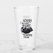 Sorry, ich bin spät - Cat Rules! Glas (Vorderseite)