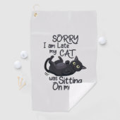 Sorry, ich bin spät - Cat Rules! Golfhandtuch (Insitu)