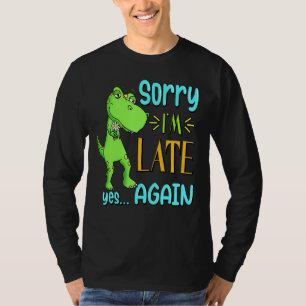 Sorry, ich bin spät ja wieder lustig Niedliche Ent T-Shirt
