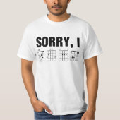 Sorry, ich DGAF Funny Hidden Message Guitar Chords T-Shirt (Vorderseite)