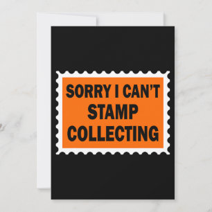 Sorry, ich kann Briefmarke nicht sammeln Historisc Einladung