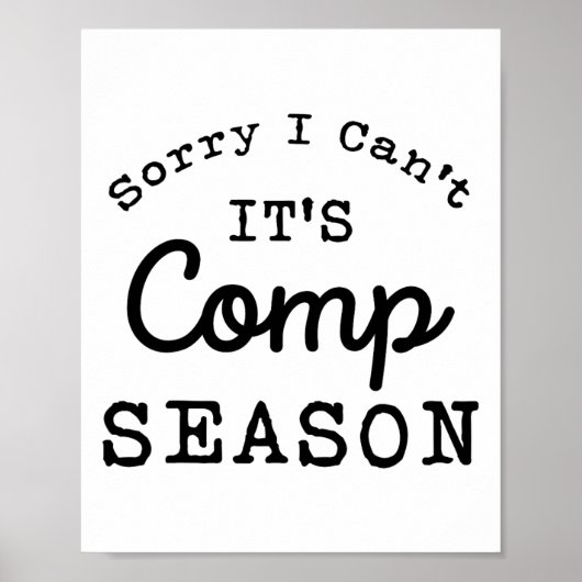 Sorry, ich kann nicht Comp Saison Cheer Gilrs Comp Poster (Vorne)