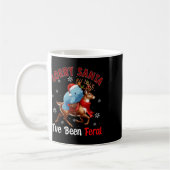 Sorry, ich war Feral Xmas Santa Manatee Reitrennen Kaffeetasse (Links)