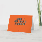Sorry, ich war so ein Blockhead (Orange) Karte (Rückseite)
