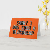 Sorry, ich war so ein Blockhead (Orange) Karte (Gelbe Blume)