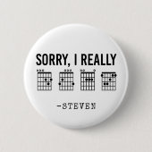 Sorry, ich wirklich DGAF Gitarren Akkorde Funny Cu Button (Vorderseite)