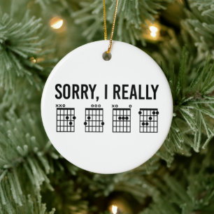 Sorry, ich wirklich DGAF Gitarren Akkorde Funny Cu Keramik Ornament