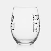 Sorry, ich wirklich DGAF Gitarren Akkorde Funny Cu Weinglas Ohne Stiel (Rechts)