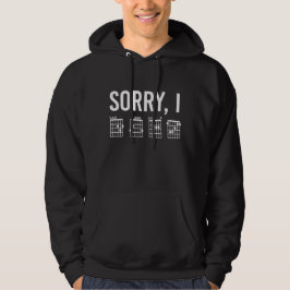 Sorry IDGAF Funny Guitar Chords Music Spaß Hoodie