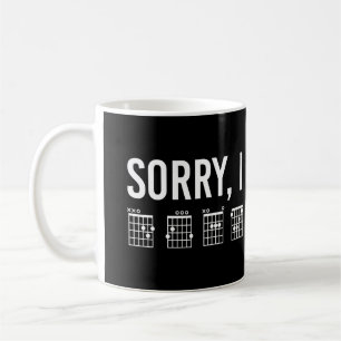 Sorry IDGAF Funny Guitar Chords Music Spaß Kaffeetasse